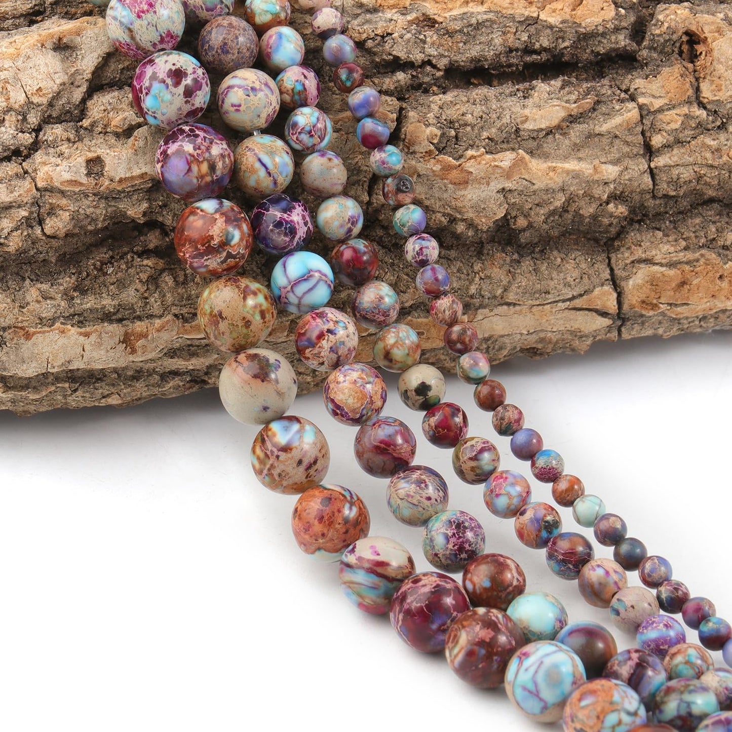 NITOPUPU 10mm 37pcs Purple Emperor Natural Stone Beads for Jewelry Making Supplies, Round Crystal Beads for Bracelets Necklace DIY Crafts