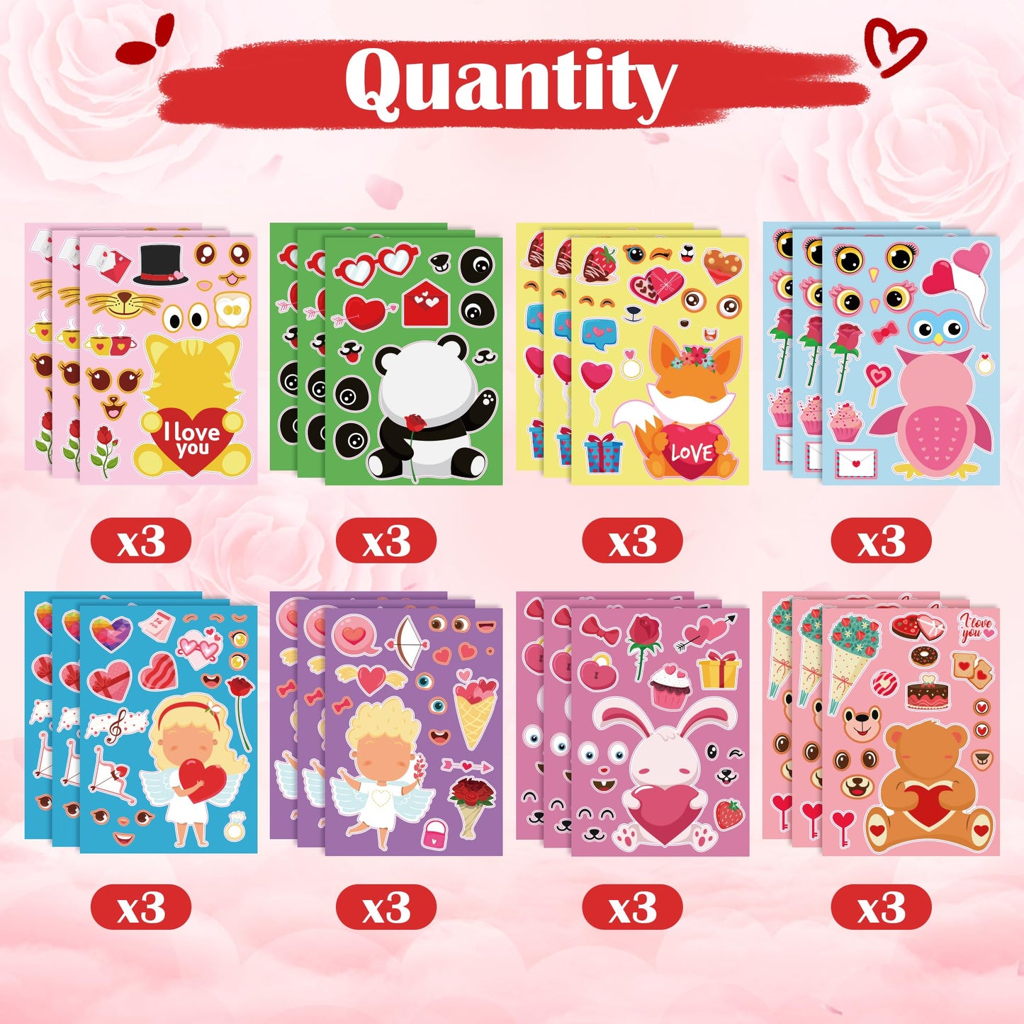 Valentines Party Supplies with DIY Stickers