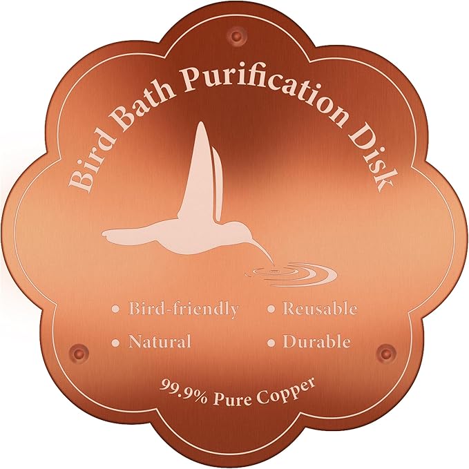 Larbeti 2P 4" Bird Bath Purification Disk, 99.99% Pure Copper BirdBath Disc
