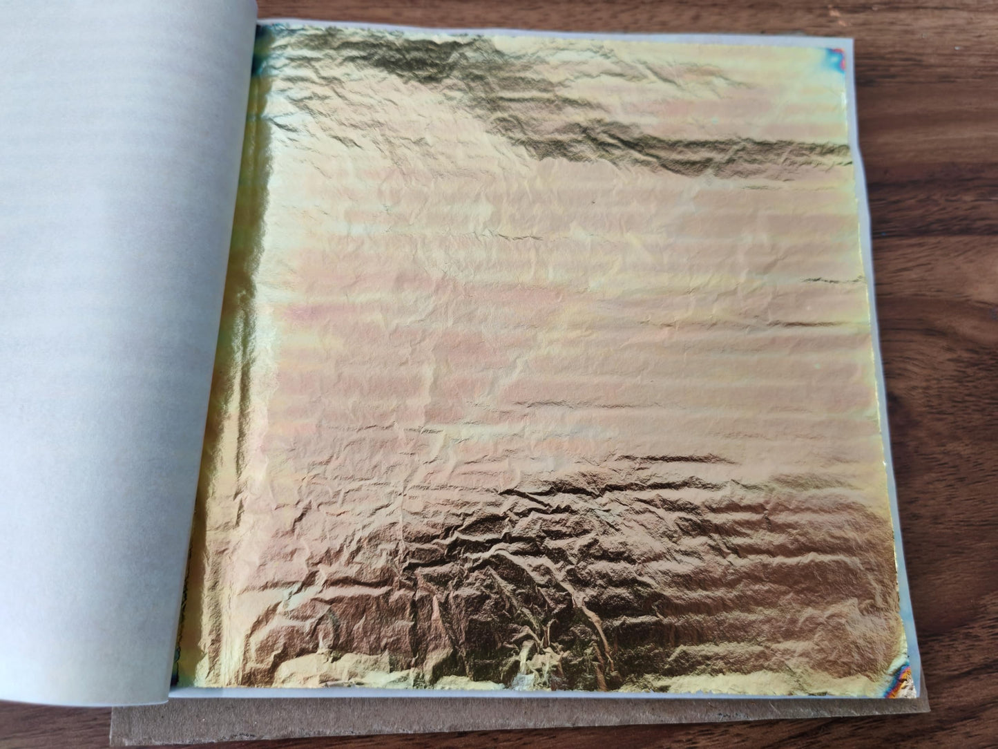 JINRUISI Variegated Gold Foil Leaf 50 Sheets Booklet Colorful Imitation Gold Leaf Gilding Craft Decoration Art (Autumn Harvest)