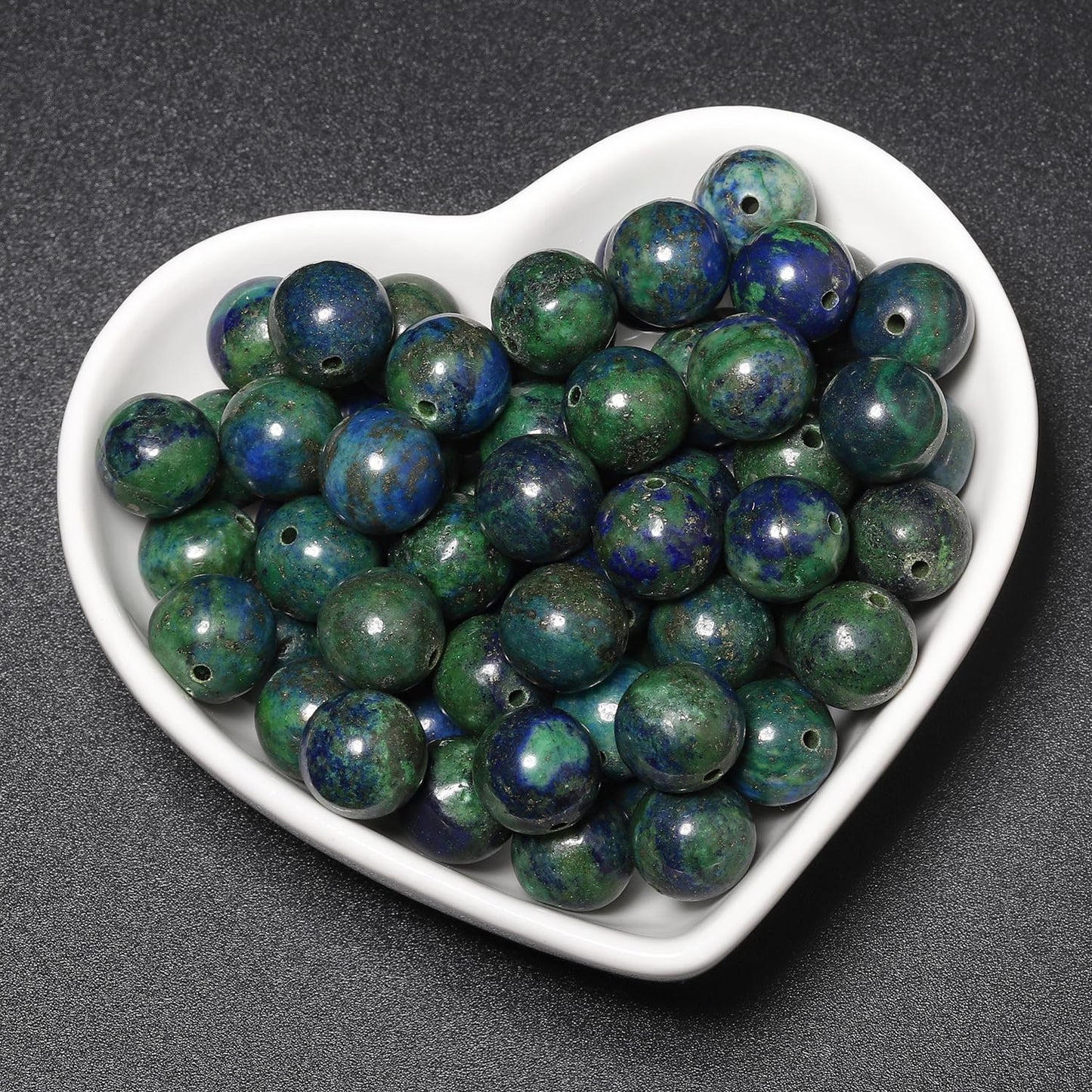 About 60pcs 6mm Natural Stone Beads Phoenix Lapis Lazuli Beads Crystal Gemstone for Jewelry Making, DIY Bracelet Necklace