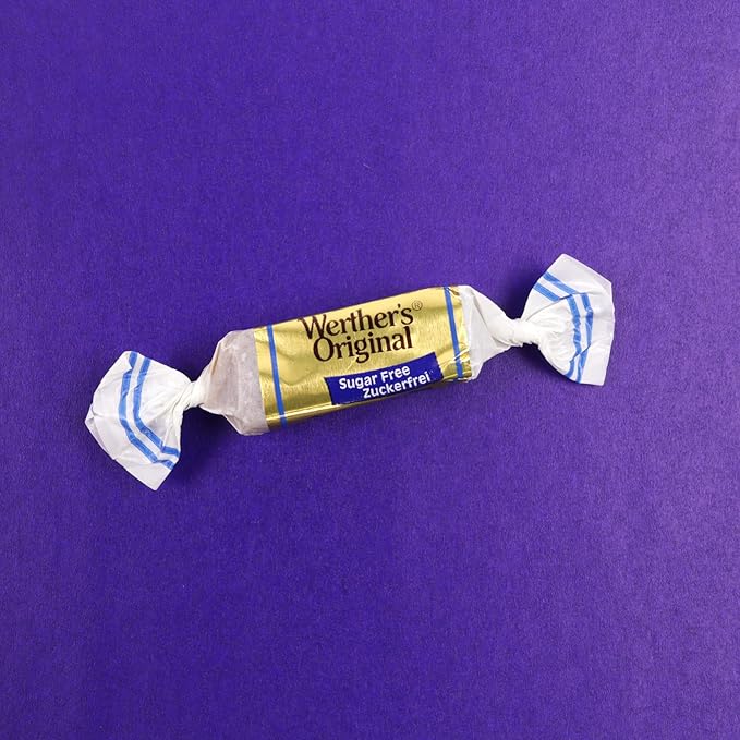 Werther's Sugar Free Chewy Caramels, Individually Wrapped Pieces, Candy Bowl Filler Treats, 1.46 Ounces (Pack of 4)