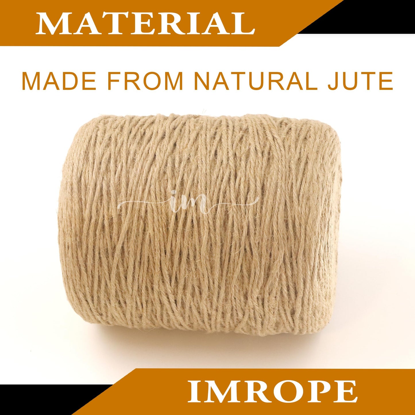 IMROPE 3mm x 1500 Feet Natural Jute Rope, Twine for Gardening Tomato Climbing Plant Tie Floristry Crafts Gift Wrapping Packing Decor