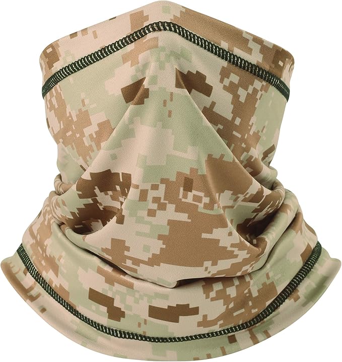 UV Protection Cooling Neck Gaiter Face Mask Scarf for Men - Windproof Neck Cover Bandana Neck Warmer Mask