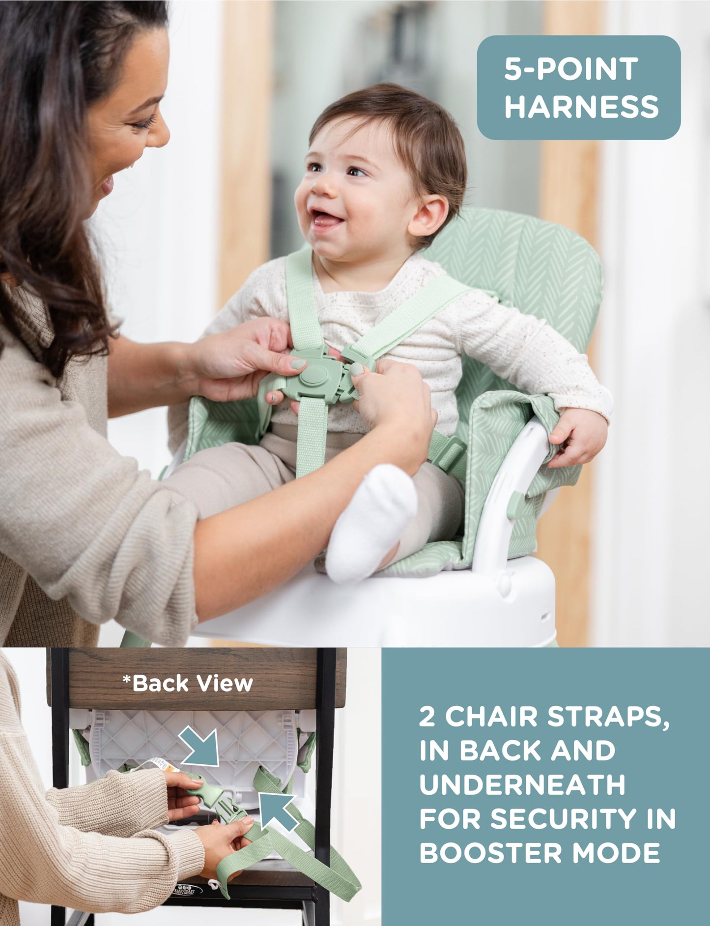 Baby Delight Ascent | 3-in-1 Highchair | Converts to Booster Seat and Playroom Chair | Green