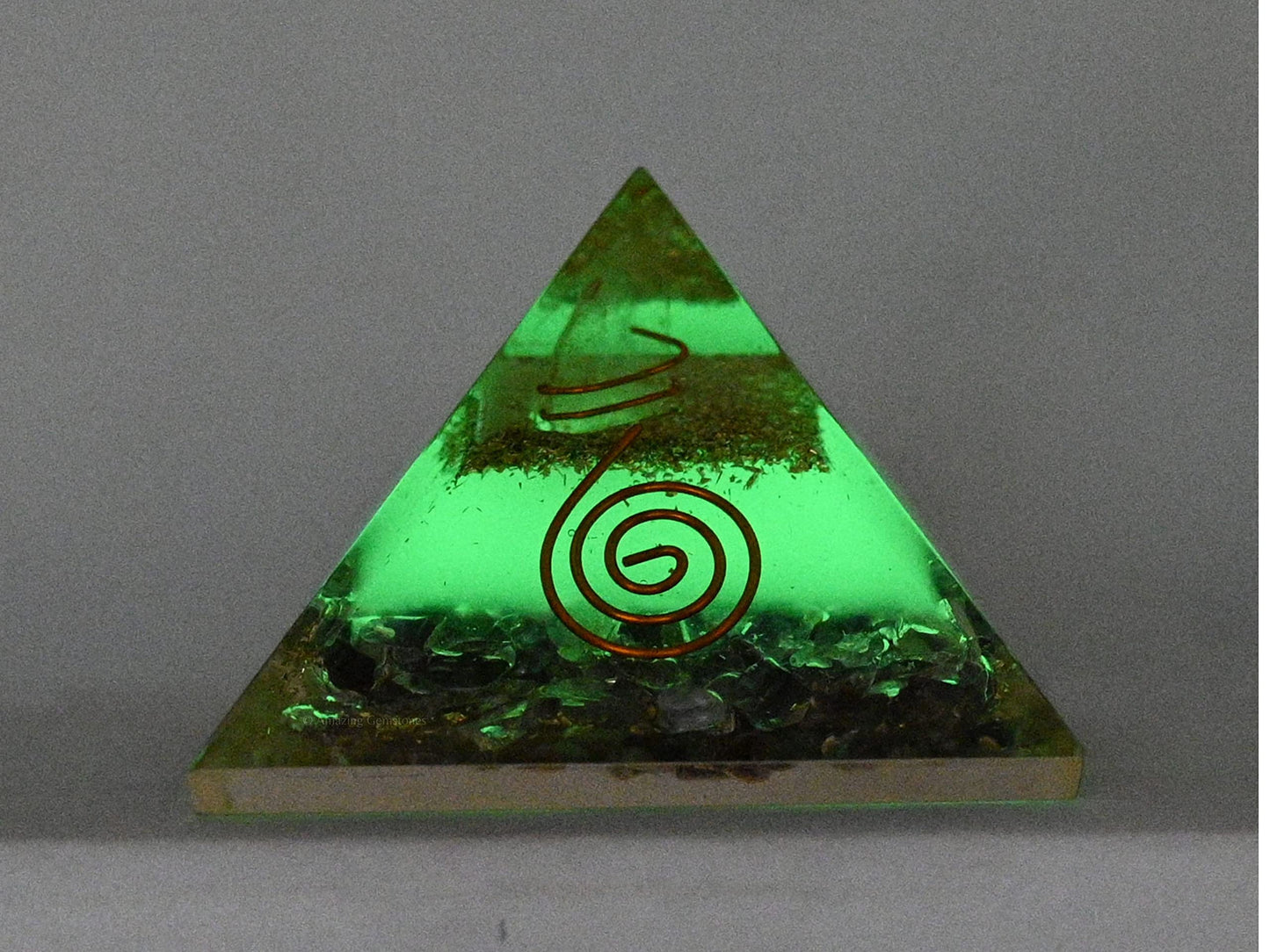 Amazing Gemstone Large Orgone Pyramid | Glow in Dark Sodalite Pyramid Crystal | Orgonite Pyramid | Organ Pyramids Positive Energy Healing