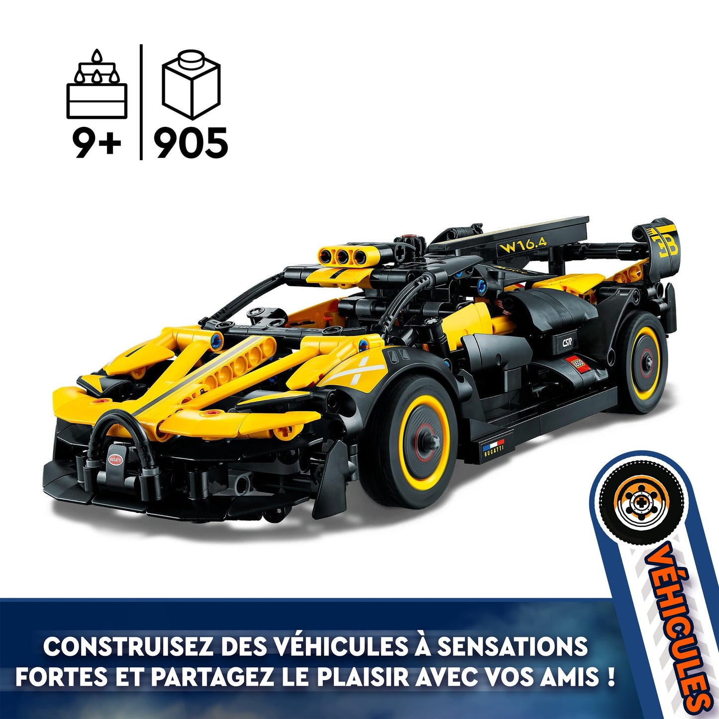 LEGO 42151 Technic Bugatti Car Toy Car Racing Model Car Collectible Iconic Vehicles from 9 Years Old
