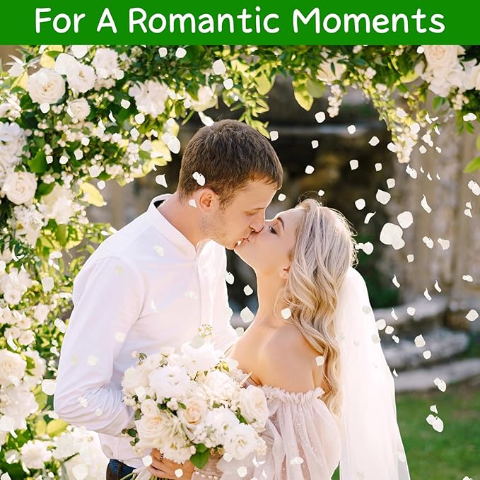 4500Pcs Ivory White Dried Hydrangea Flower Petals - 100% Natural Real Off-White Flower Petals for Wedding Confetti, Flower Girl Basket, Shower Party, DIY Crafts (3.17oz)