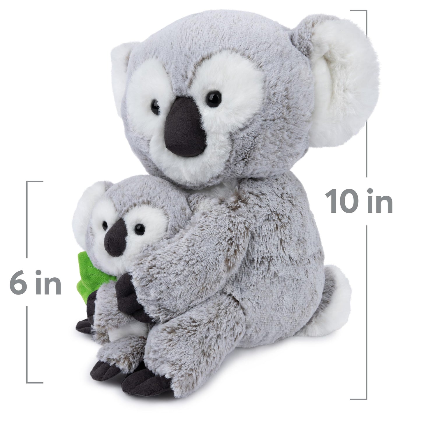 GUND Zozo the Koala Bear with Joey Plush, Stuffed Animal for Ages 1 and Up, Gray/White, 10”