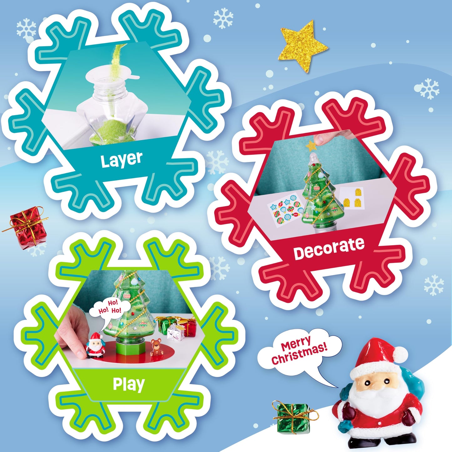 Creativity for Kids Sand Art Christmas Tree Kit | Layer, Design & Create Your Own Sparkly Tree | DIY Easter Basket Stuffer Arts & Crafts for Kids to Boost Creativity & Confidence (Ages 6+)