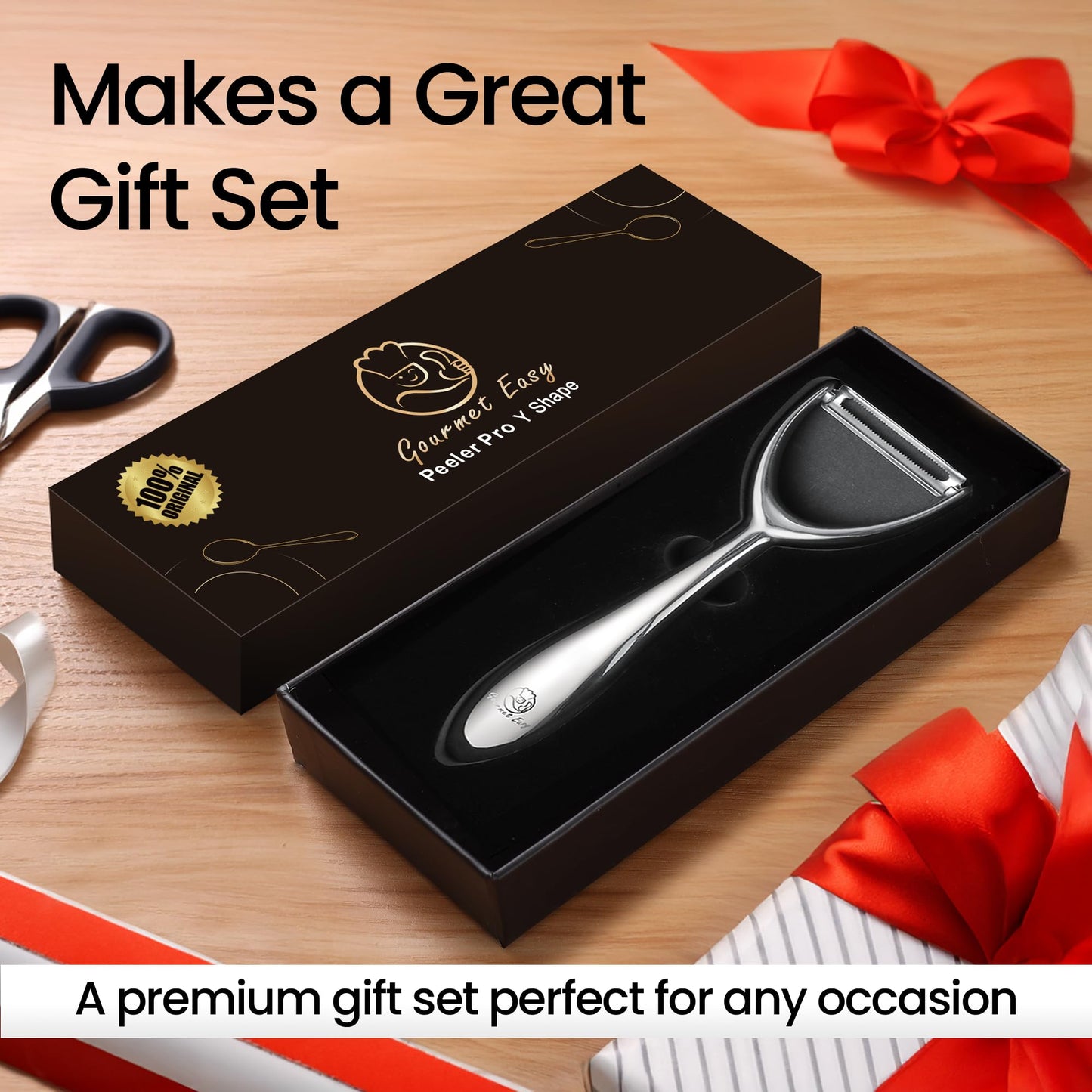 Vegetable Peeler, Premium Stainless Steel Potato Peeler, High Tensile Ultra Sharp Blade Fruit and Food Slicer, Y Shaped with Ergonomic Non-Slip Handle, Dishwasher Safe with 5 Years Warranty