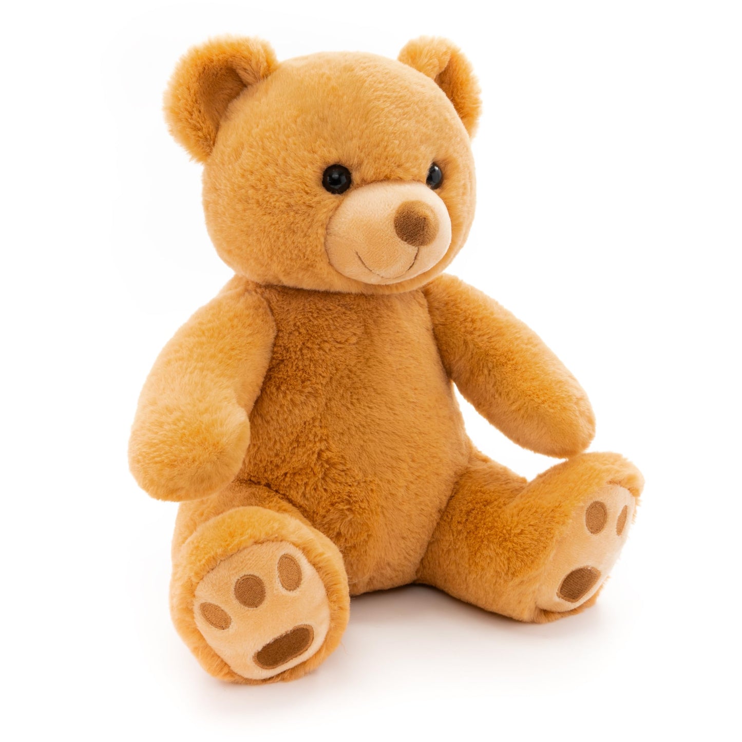 WEIGEDU Fluffy Teddy Bear Stuffed Animals Plush Toys with Lattice Tie for Kids Babies Birthday Bedtime, 12 inches