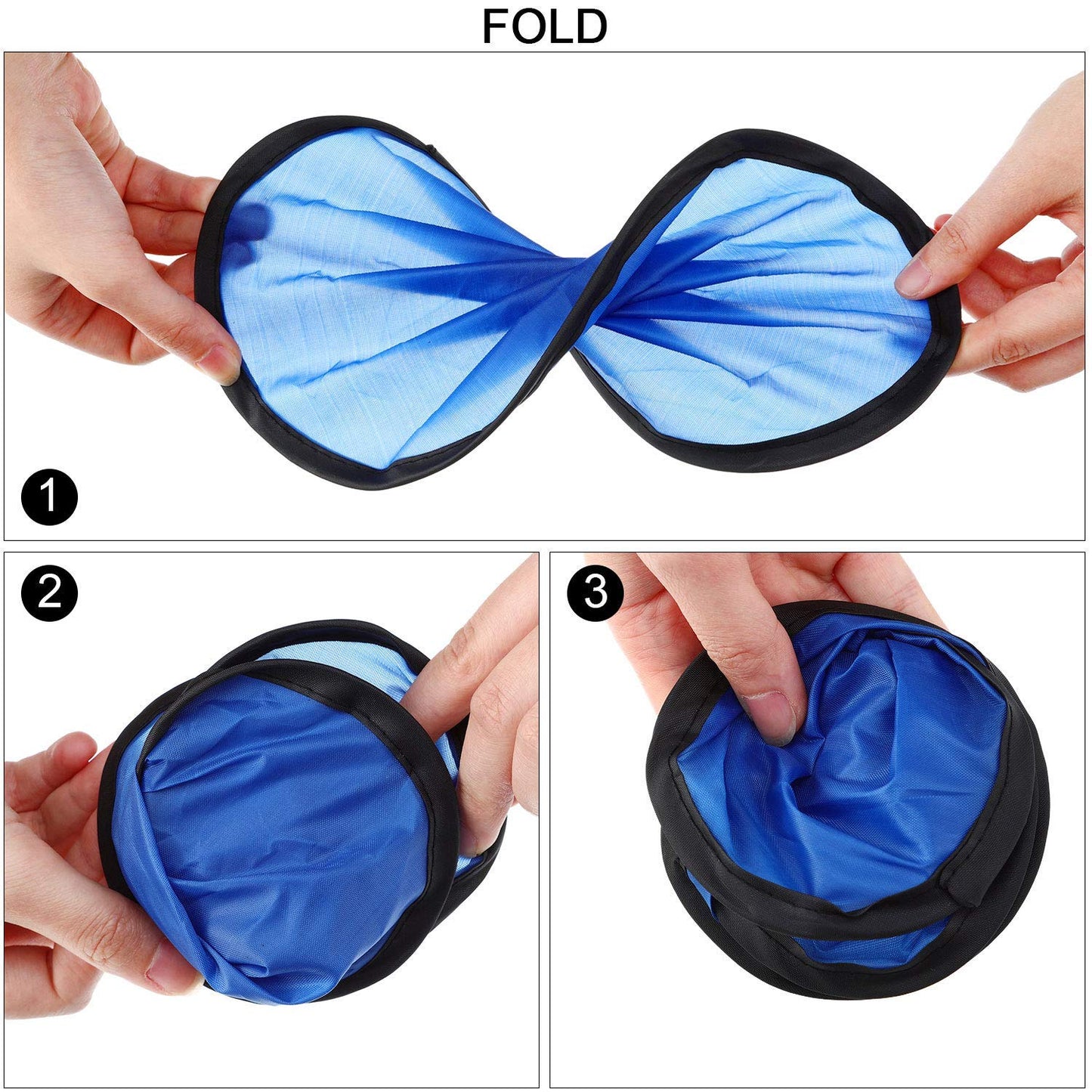 Norme 24 Pieces Folding Pocket Toy Set Foldable Flying Disc with Bag Fun Birthday Party Favors Summer Outdoor Activity Game, 4 Colors