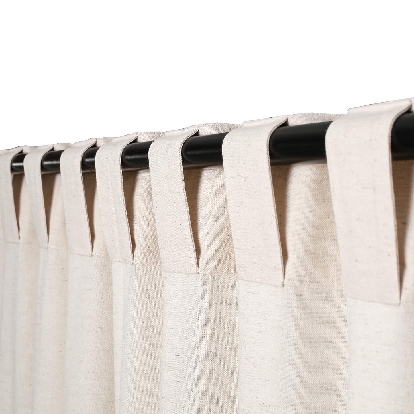 Bedding Craft Natural Taupe Linen Tab Top Curtains – Set of 2, 50x84 Long, Natural Flax Linen Drapes, Window Curtains