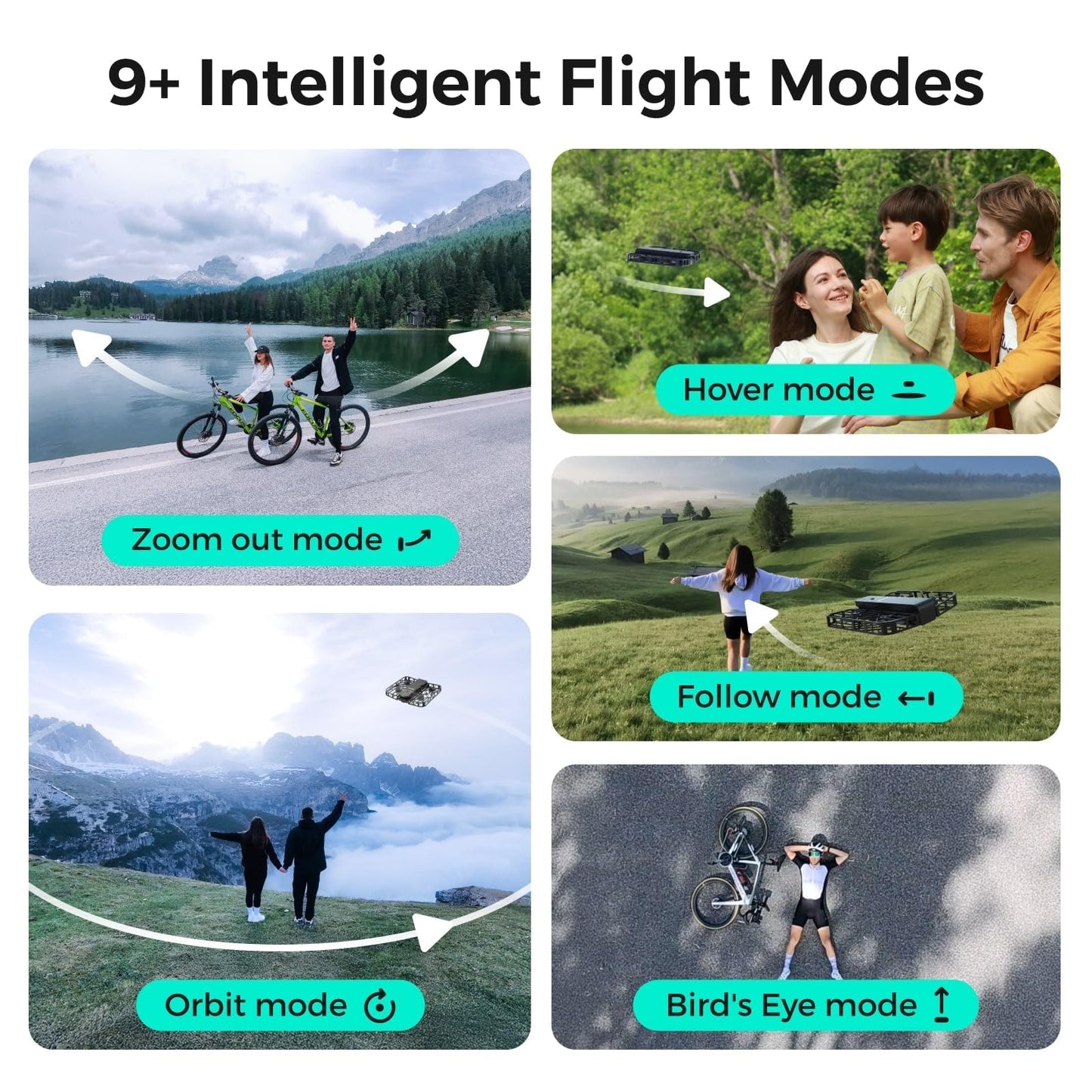 HOVERAir X1 Drone with Camera, Follow-me Drone with Self-Flying Mode, Foldable Mini Drone with HDR Video Capture, Palm Takeoff, Intelligent Flight Paths, Hands-Free Control Black (Combo Plus)