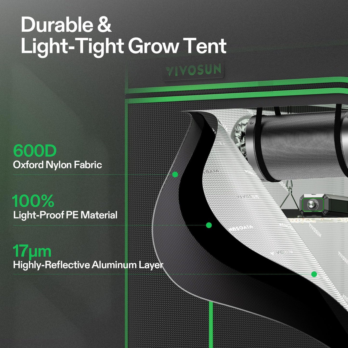 VIVOSUN Grow Tent Kit, 2 × 2ft 1-Plant System, WiFi-Controlled Grow System with Full Spectrum LED Grow Light, Automatic Ventilation, GrowHub Outlet A22 with Temperature and Humidity Sensor