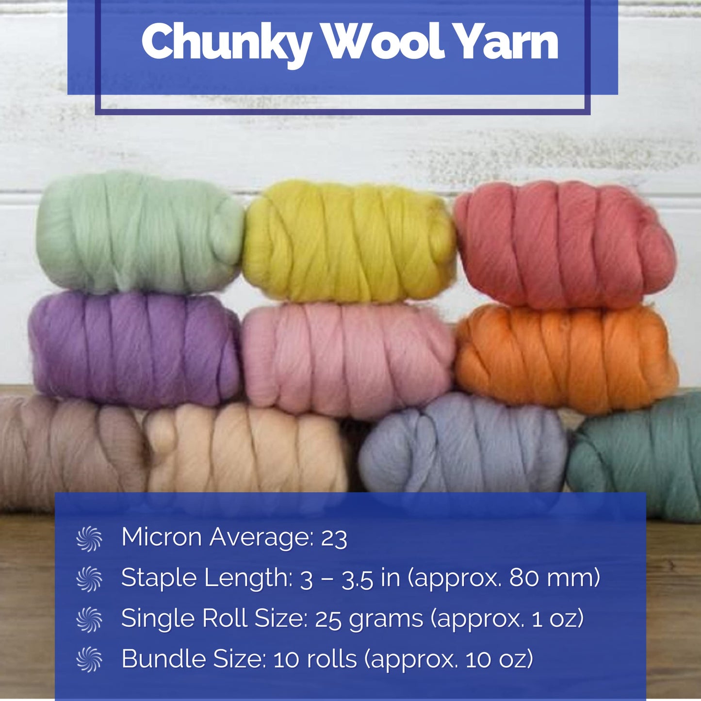 Revolution Fibers | Mixed Merino Wool Variety Pack | Perfect Wool Roving for Spinning, Needle Felting, Wet Felting, Weaving and Crafting (Pretty Pastels (Multicolored), 250 Grams)