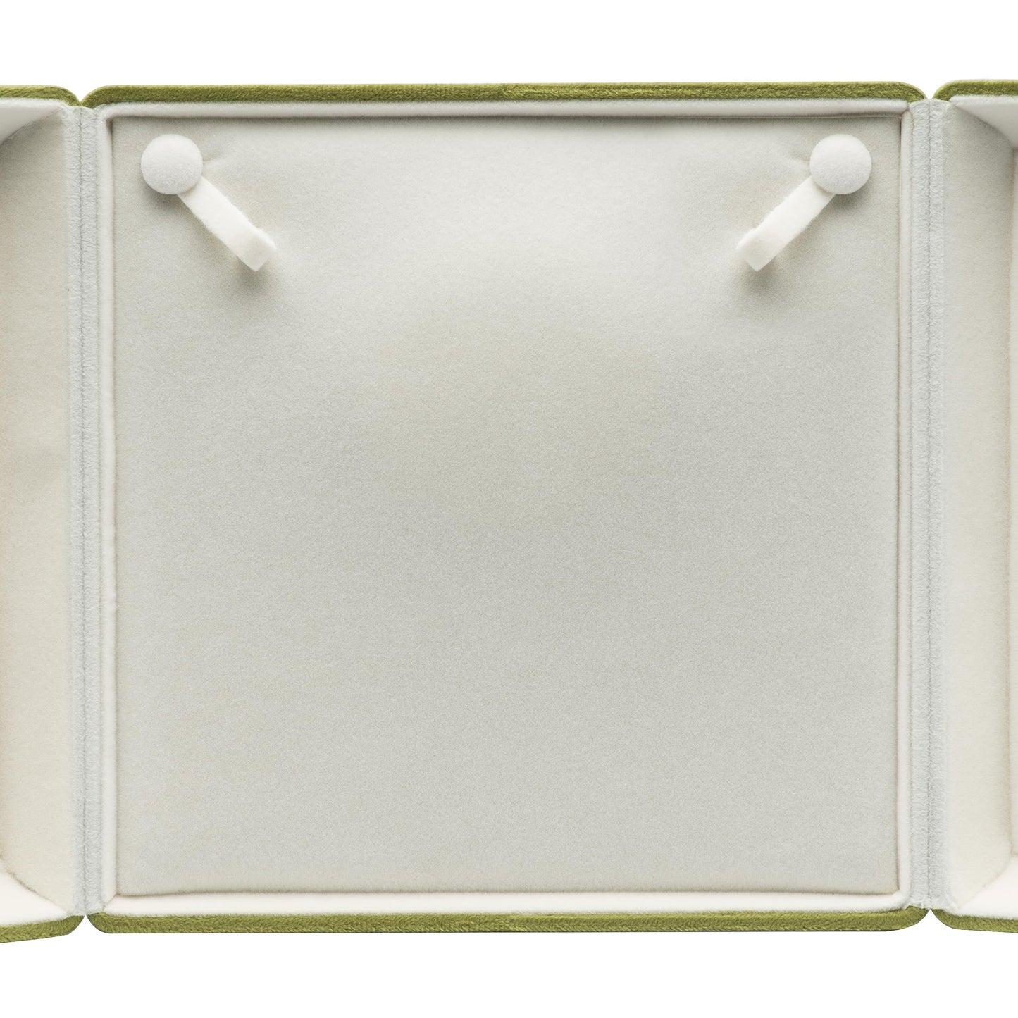 COWFEX Velvet Big Chunky Pearl Necklace Gift Box Showcase Jewelry Storage Case (Olive Green)