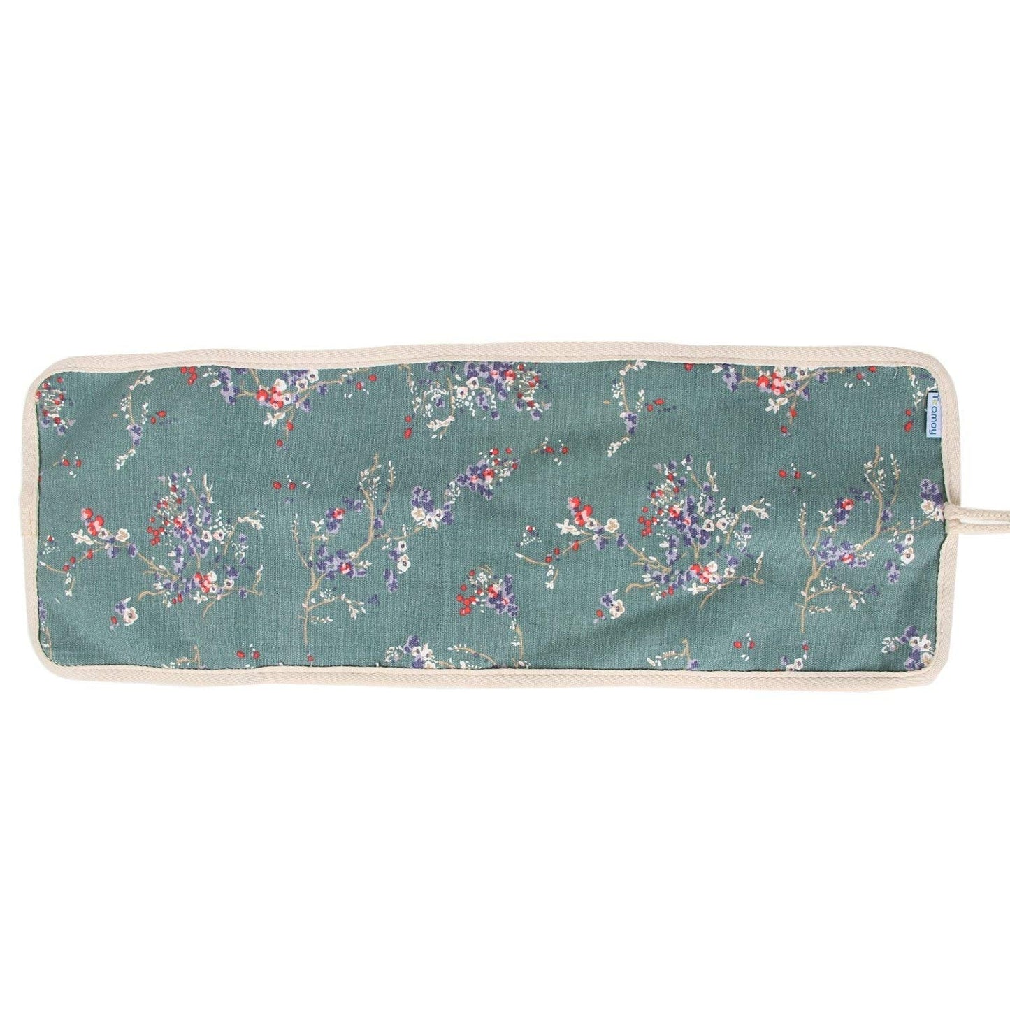 Teamoy Crochet Hook Case, Roll Bag Holder Organizer for Various Crochet Needles and Knitting Accessories, Plum Flowers
