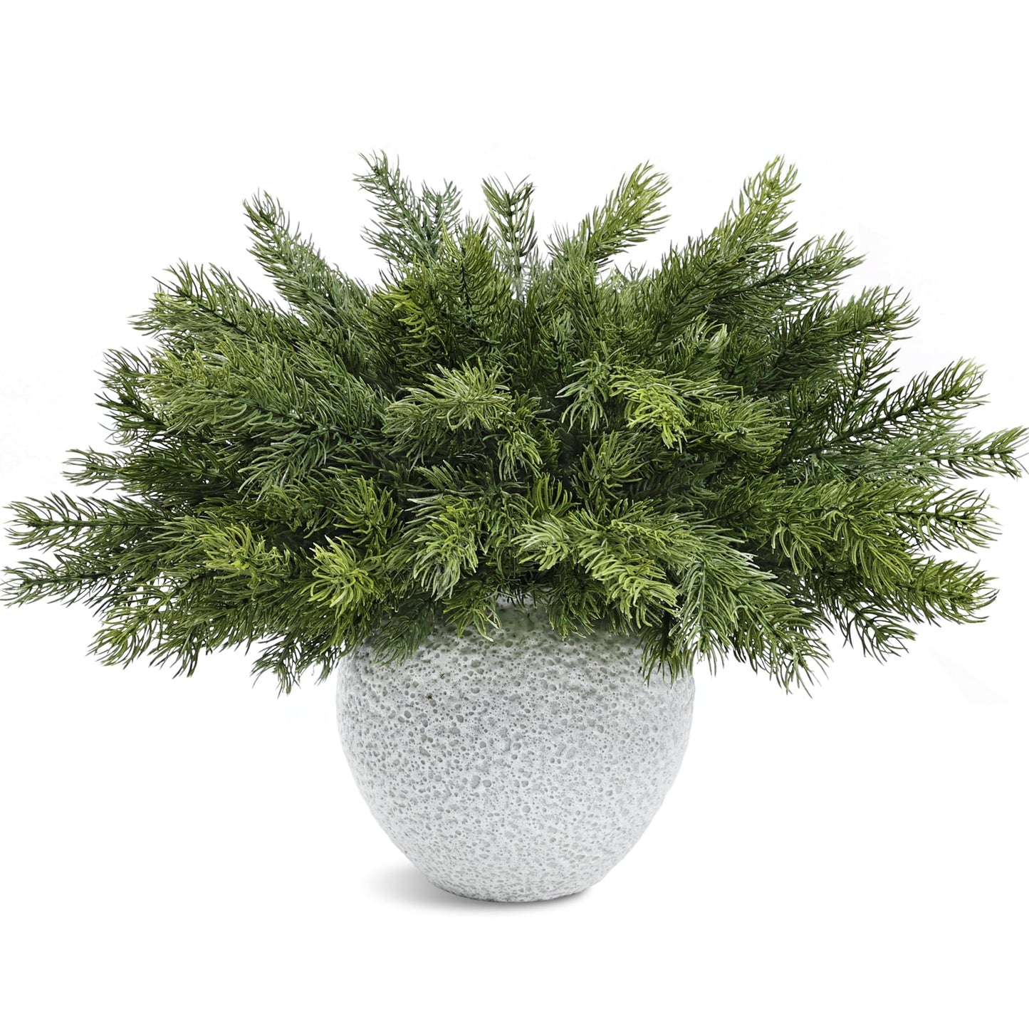Artgar 24 Pcs Christmas Pine Branches - 18" Realistic Artificial Greenery Pine Stems - Real Touch Faux Cedar Picks for Vase, DIY Garland Wreath Home Indoor Outdoor Xmas Decorations
