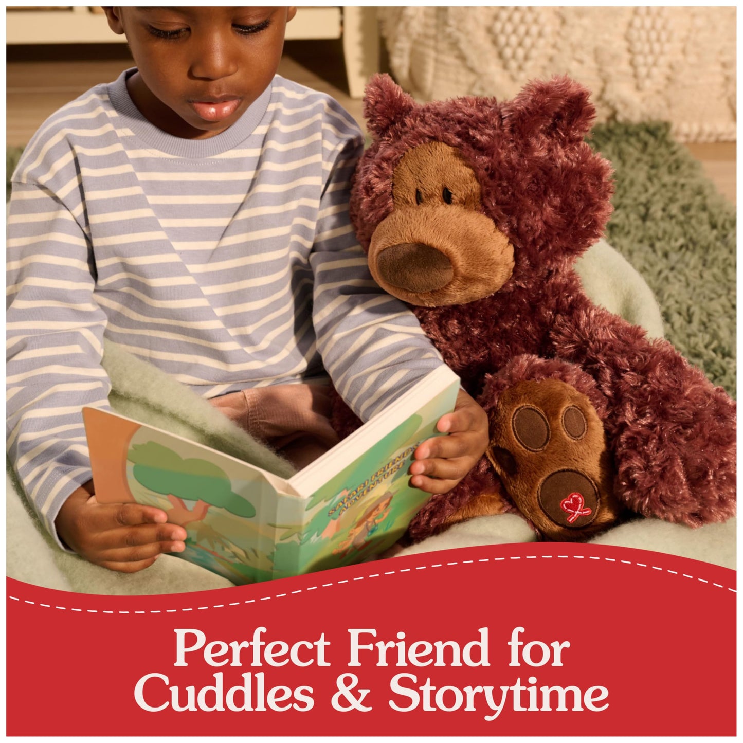GUND Philbin Classic Teddy Bear, Premium Stuffed Animal for Ages 1 and Up, Chocolate Brown, 18”