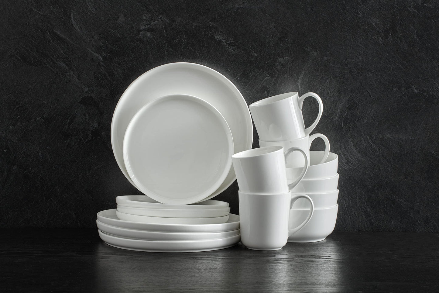 Mikasa 5266100 Samantha Chip-Resistant 16 Piece Set, Service for 4 White