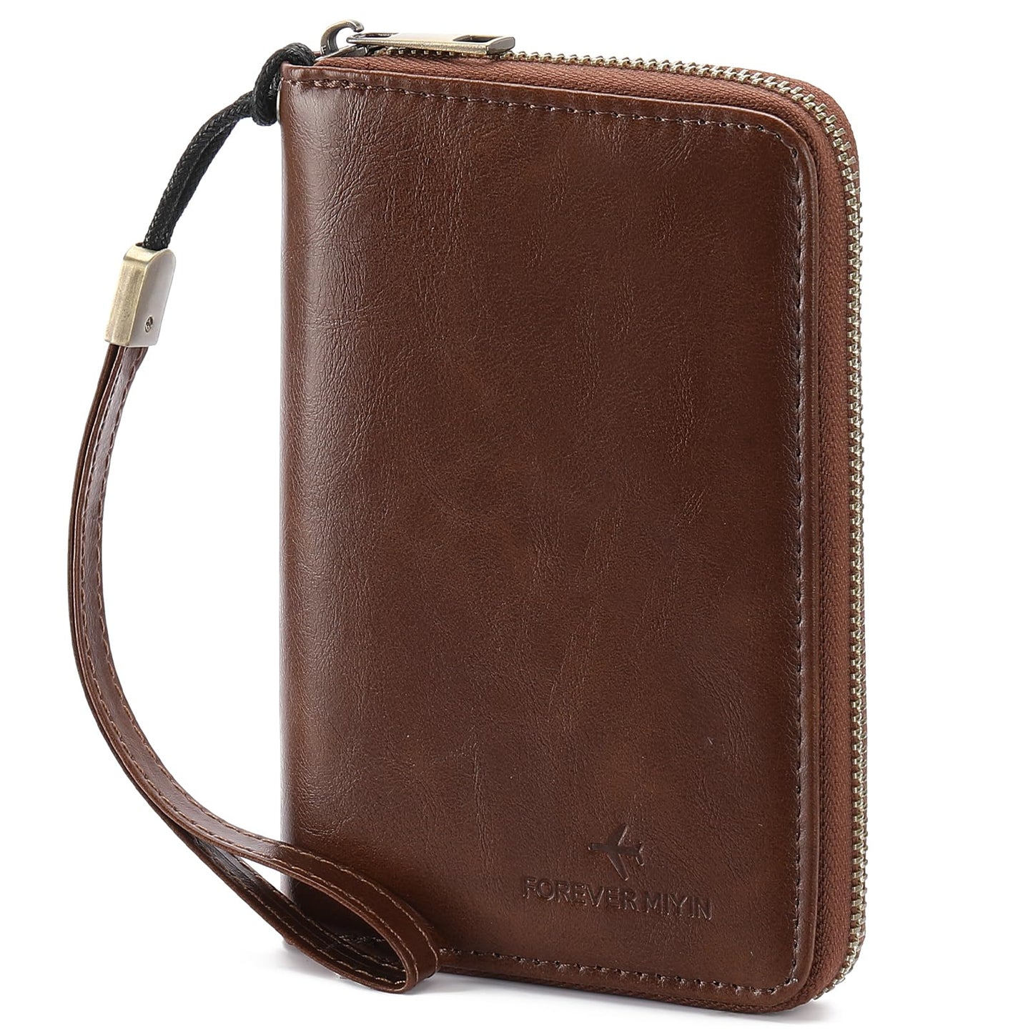 LEEXTON RFID Blocking Passport Holder for Wallet,with Zipper Travel Wallet Credit Cards Case Women Men Passport Cover Wallet