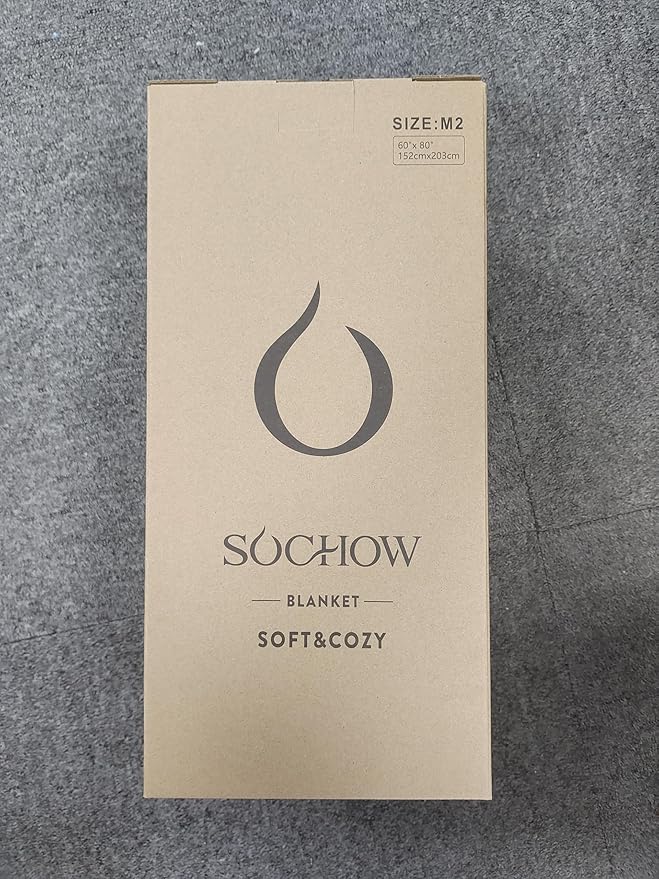 SOCHOW Waffle Sherpa Fleece Throw Blanket, Super Soft Fuzzy Warm, Lightweight Fluffy Reversible Plush Blanket for Bed Sofa Couch, 60 x 80 Inches Brown