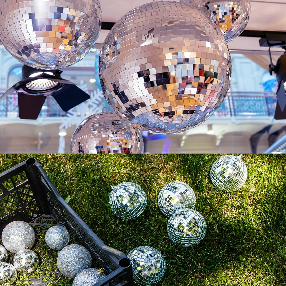 OTYMIOW 2250 PCS Disco Ball Tiles, 10 x 10 MM Self-Adhesive Disco Ball Stickers, Mosaic Mirror Tiles