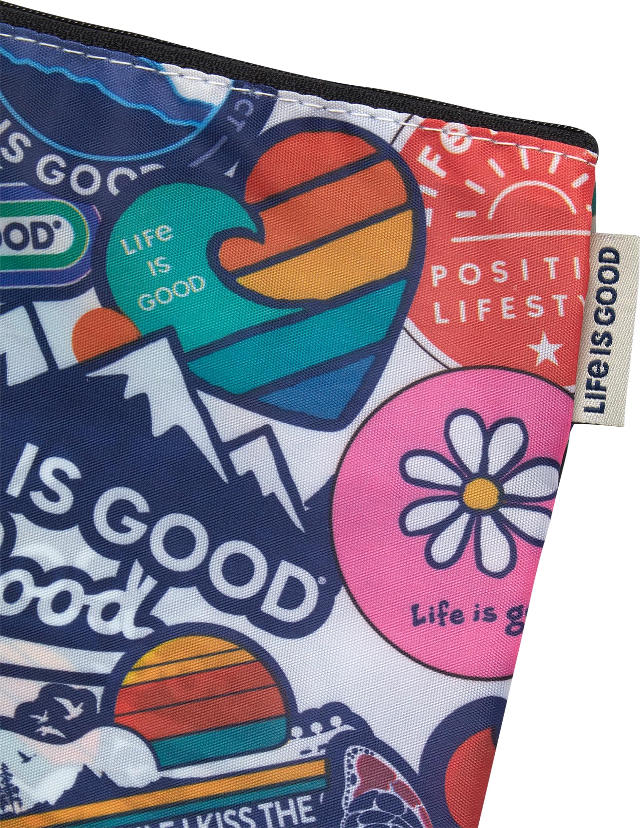 Life is Good 6 Piece Packing Cube Set - Tear Resistant Mulifunctional Apparel and Accessory Storage, News Print