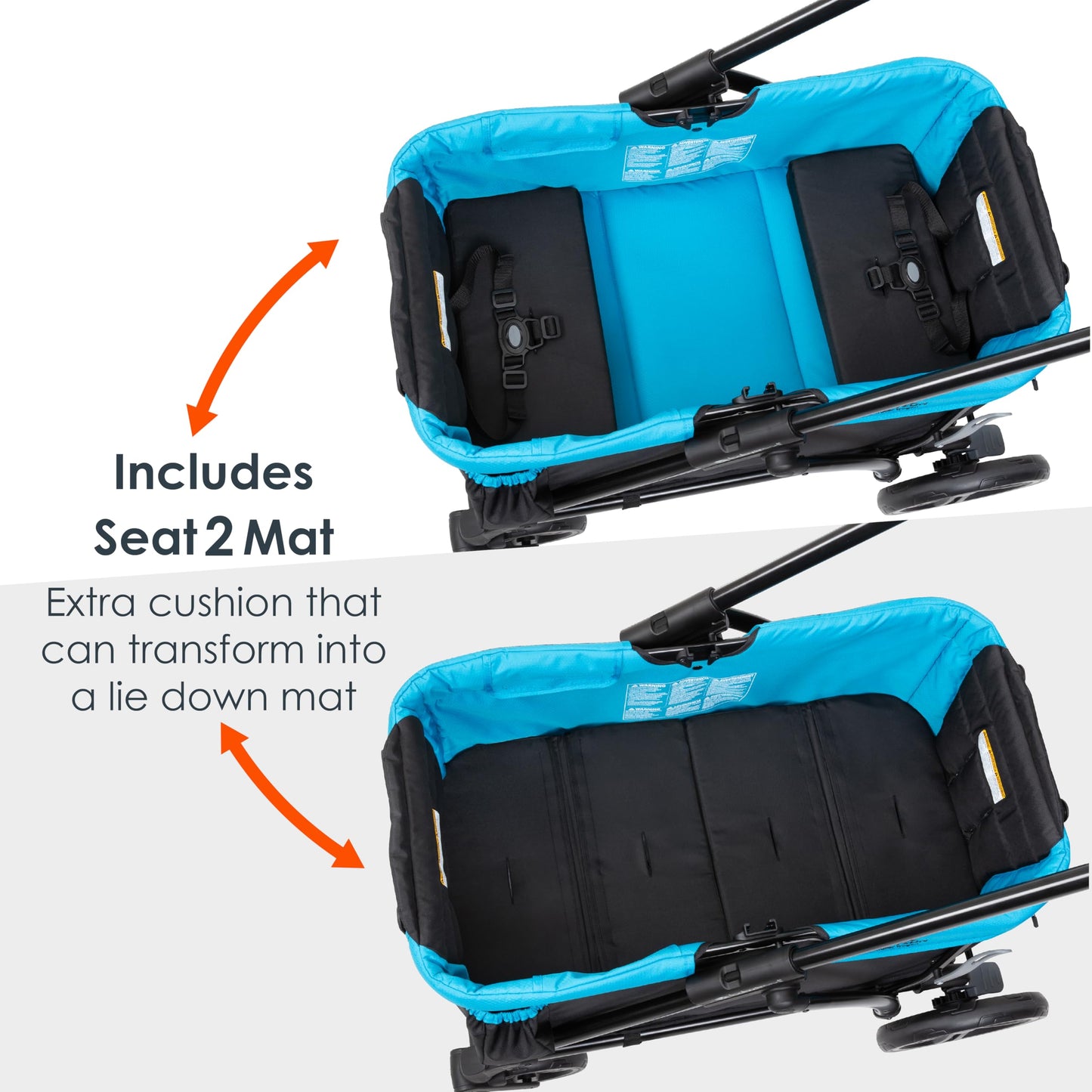 Baby Trend Expedition 2-in-1 Stroller Wagon Plus, Ultra Marine