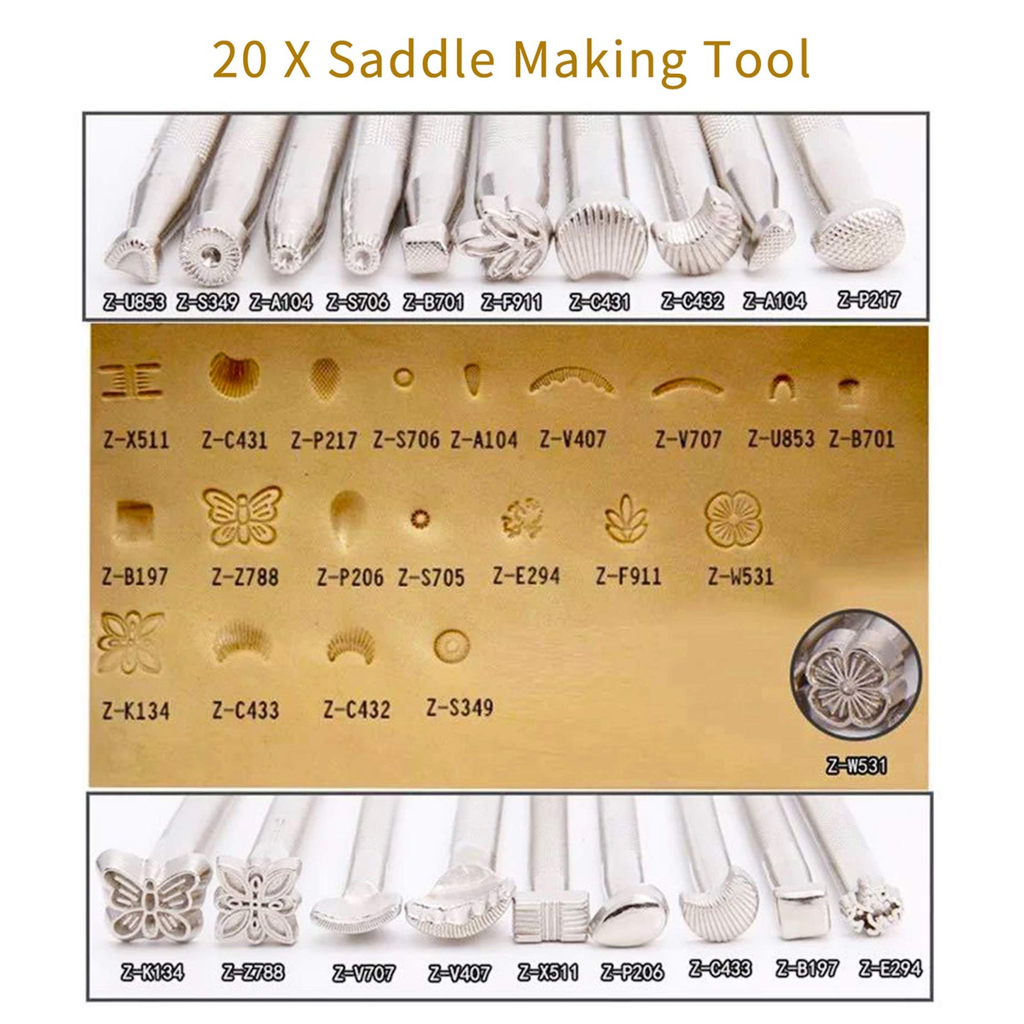 KLLsmDesign 65 Pcs Leather Sculpture Stamping Tools Kit Included Pattern Alphabet Digital Leather Stamp Punch Set,Dotting Tools,Leather Swivel Knife,Leather Roller for Saddle Making,DIY Leather Craft
