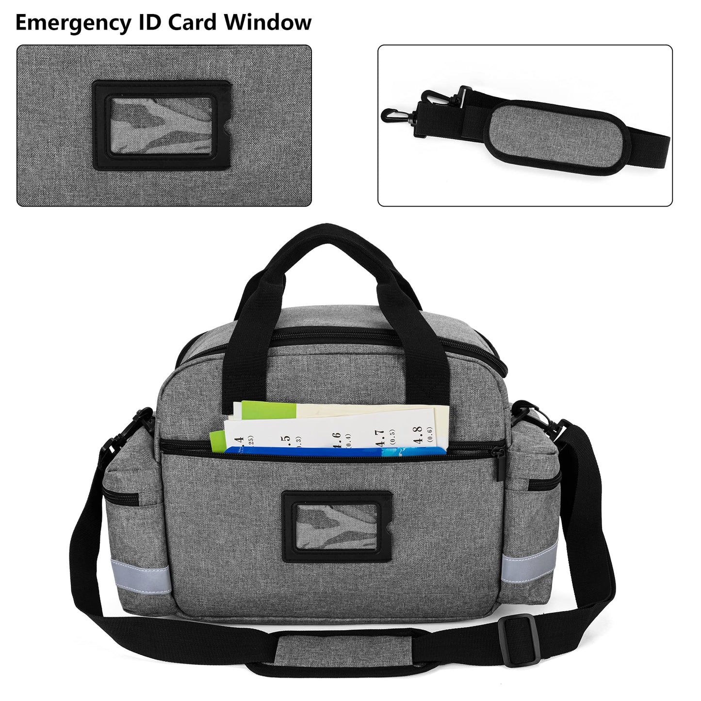 Trunab Home Health Nurse Bag Medical Bag Organizer with Handle and Shoulder Strap for Home Visit, Travel, Nursing Student
