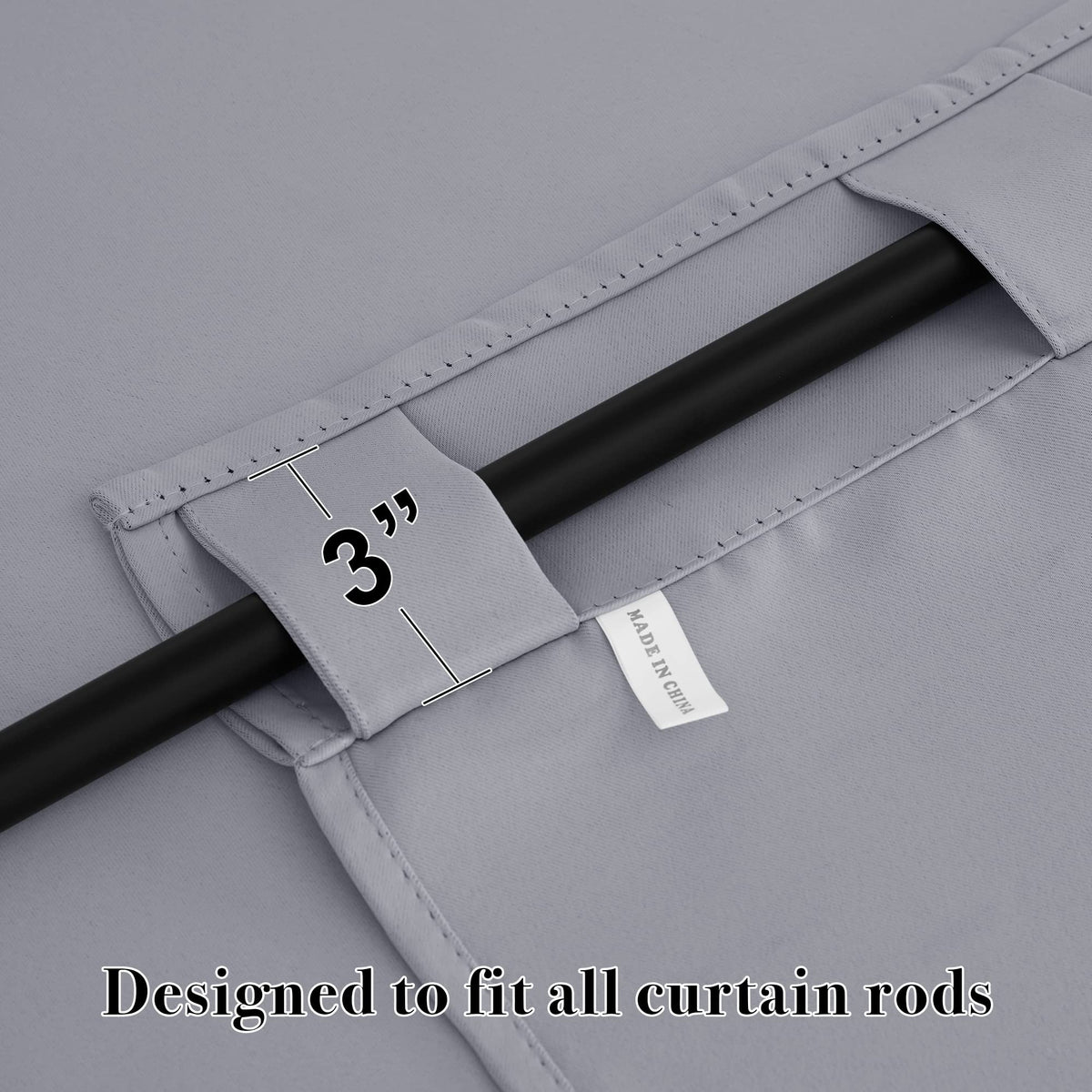 Blackout Curtains for Bedroom Kitchen Bathroom Cafe Basement RV (2 Count)