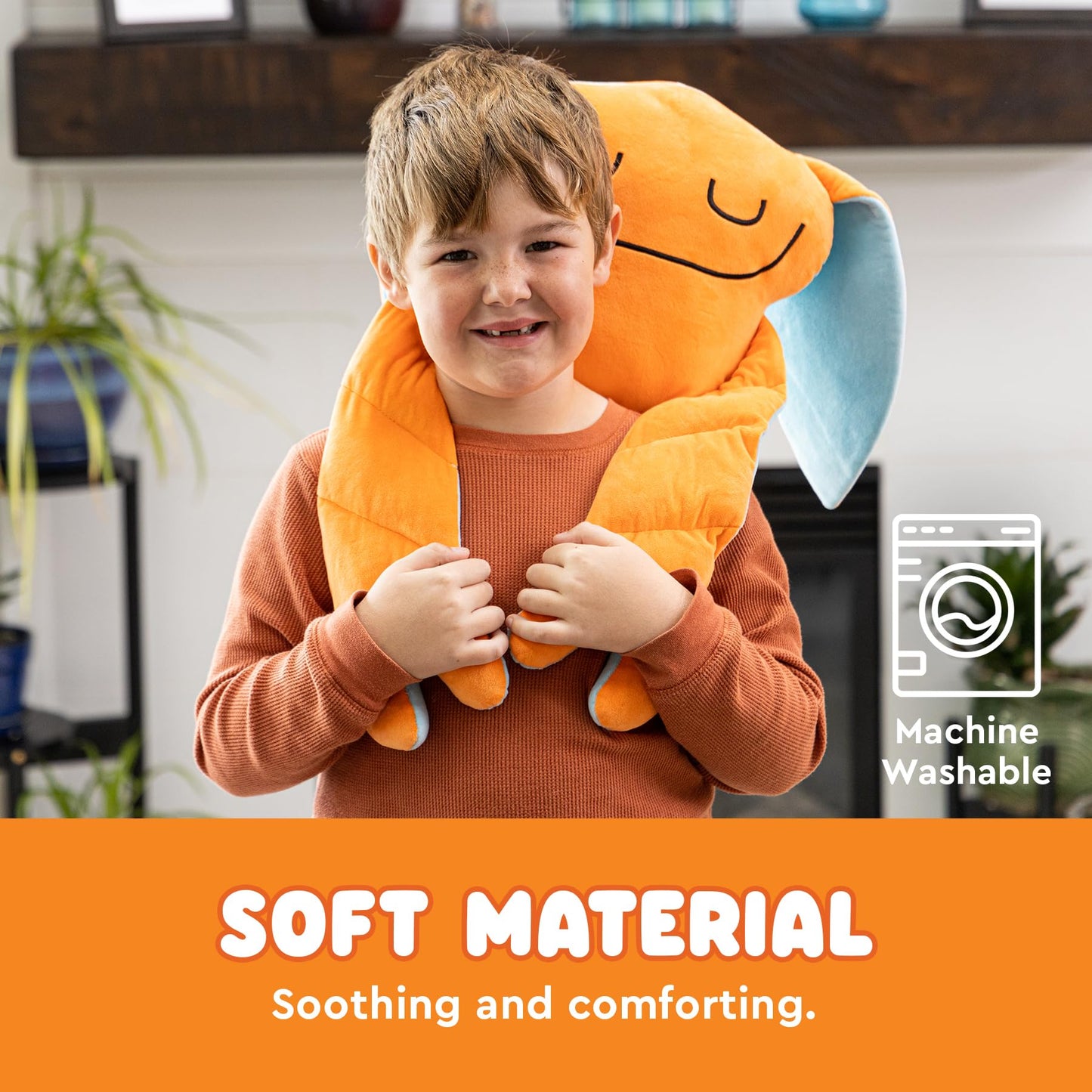 Bumpas Weighted Plush Toy - Calming Stuffed Animal, Realistic Hug, Machine Washable - Ages 3+