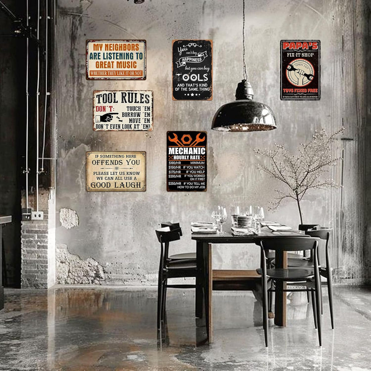 Bar Sign Man Cave Decor - Vintage Garage Metal Tin Signs for Men Funny If Something Here Offends You Poster Wall Art, Sports Bars Outdoor Accessories Decorations 8x12 Inch