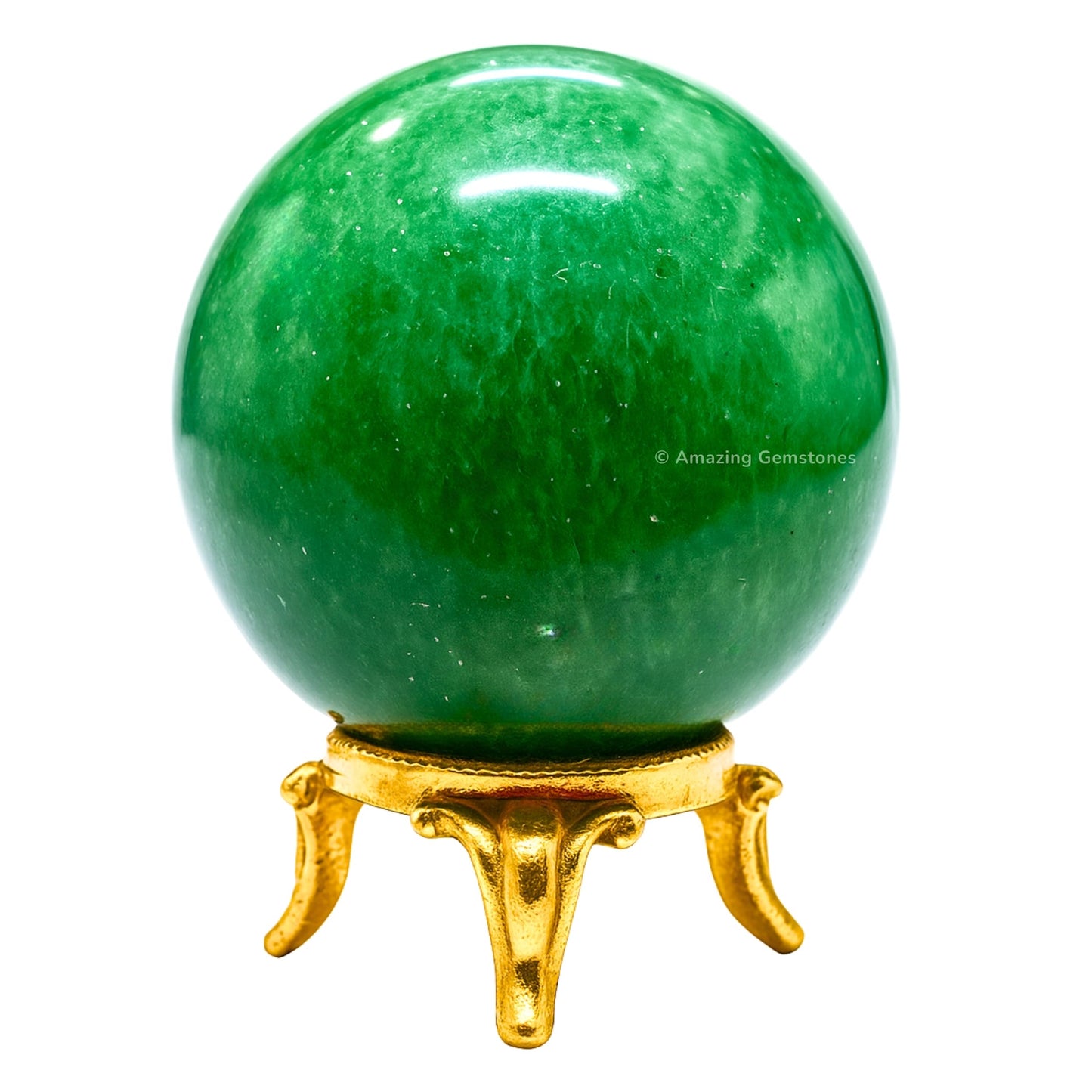 Amazing Gemstone Green Strawberry Quartz Crystal Ball with Stand - 2 Inches Crystal Sphere Meditation Balls for Witchcraft and Decorative Balls