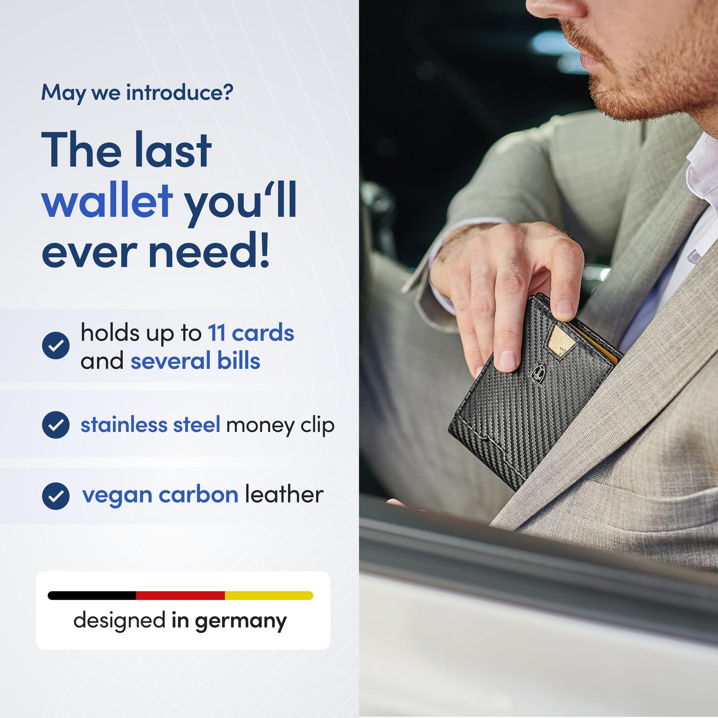 TRAVANDO Mens Wallet with Money Clip AUSTIN RFID Blocking Bifold Credit Card Holder for Men with Gift Box