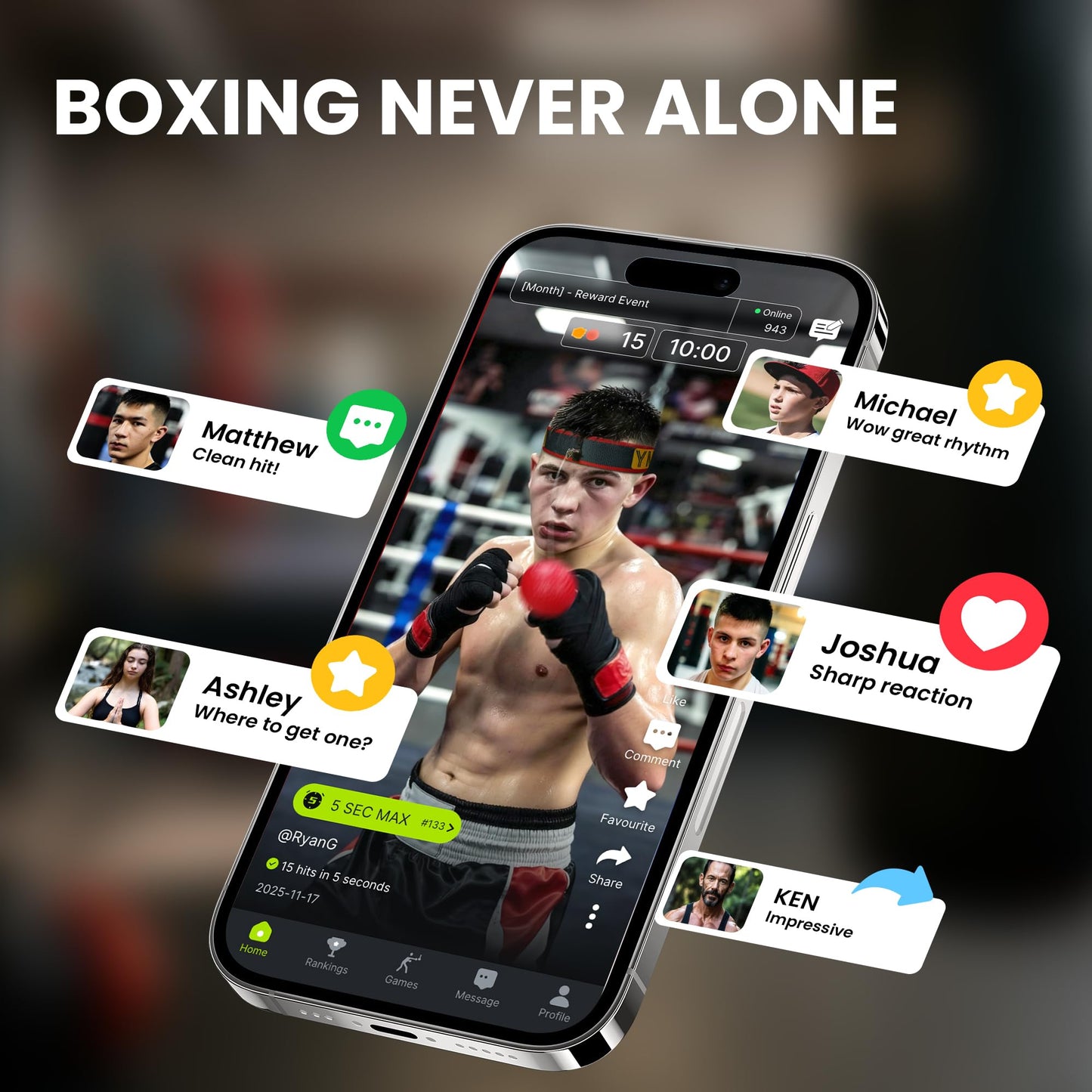 YMX BOXING® Ultimate Reflex Ball Set with Counter App - 4 React Reflex Ball Plus 2 Adjustable Headband, Great for Reflex, Timing, Accuracy, Focus & Coordination Training for Boxing, MMA and Krav Mega