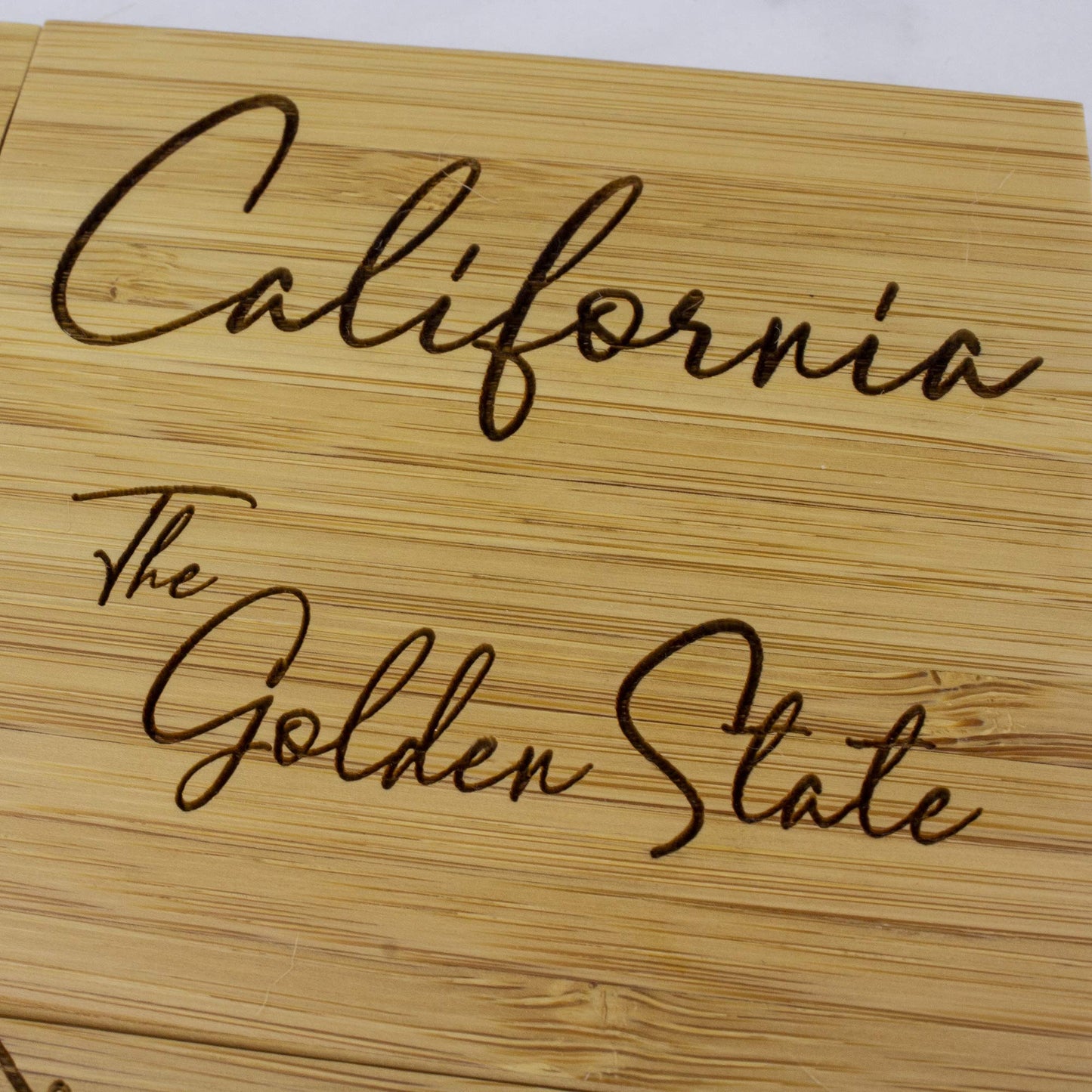 Totally Bamboo California State Puzzle 4 Piece Bamboo Coaster Set with Case