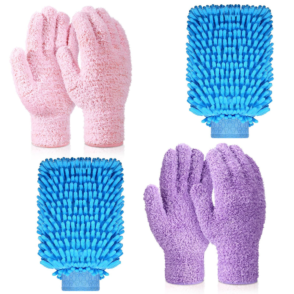 6 Pcs Micro Dusting Mitt Plant Cleaning