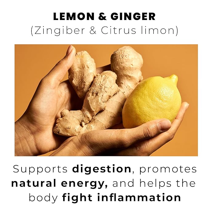 LEMON & GINGER, loose leaf 100 tea bags BRIGHT, ZESTY AND SOOTHING