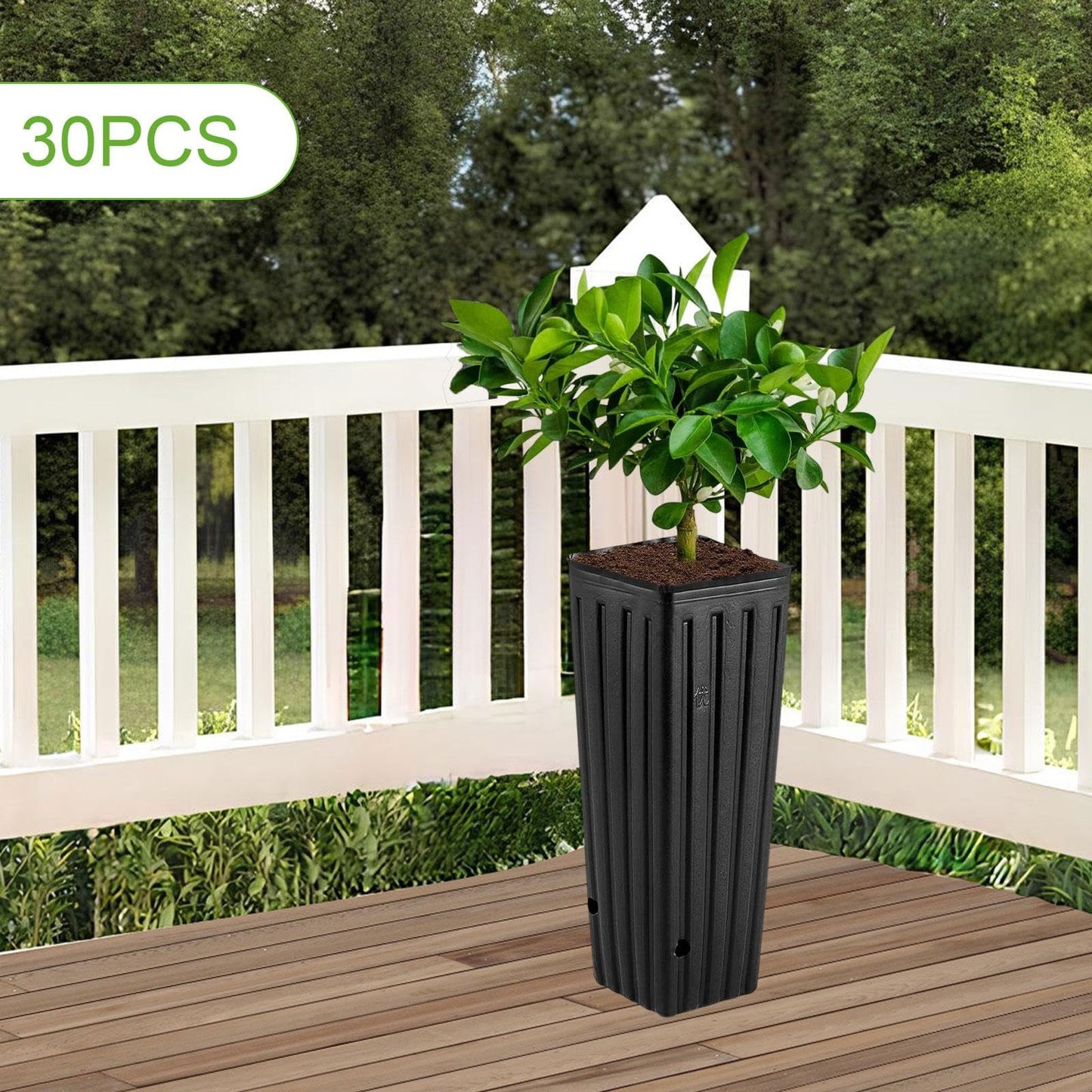 IEUDNS 30x Plant Seedling Pots Plant Container, Convenient Vegetables Versatile Indoor Outdoor Nursery Cups Deep Tree Starter Pots, L