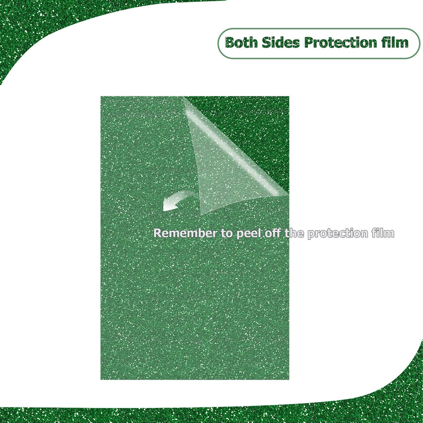 Eszeoee 2 Pack 8'' x 12'' Glitter Dark Green Acrylic Sheet, 3mm Thick Acrylic Plexiglass Boards for Laser Cutting and DIY Craft Projects