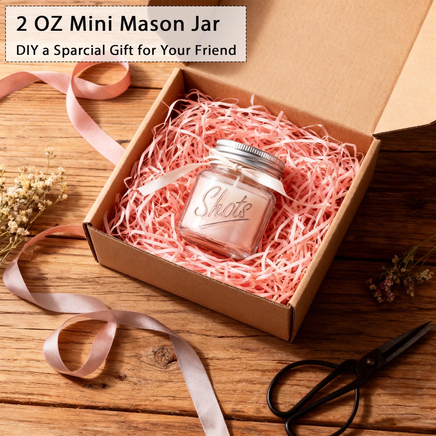 WYIPOLZI 16 Pcs 2 Oz Mini Mason Jars Bulk with lids, Small Shot Bottles Clear Shooter Glass for Bars, Storage Containers for Jam Honey Spice Candy DIY Crafts