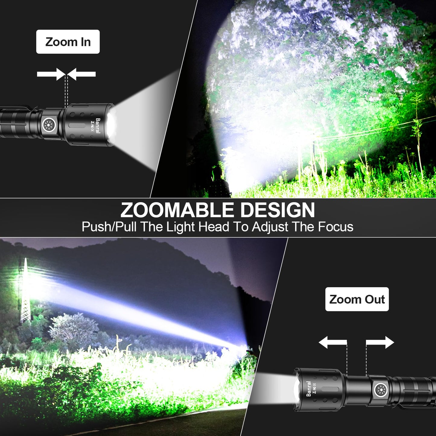 Rechargeable Flashlights High Lumens, Super Bright LED Small Powerful Tactical Flashlight with Memory Function, 6Modes Pocket Waterproof Flash Light for Home,Camping,Car,Emergency,Gifts for Men