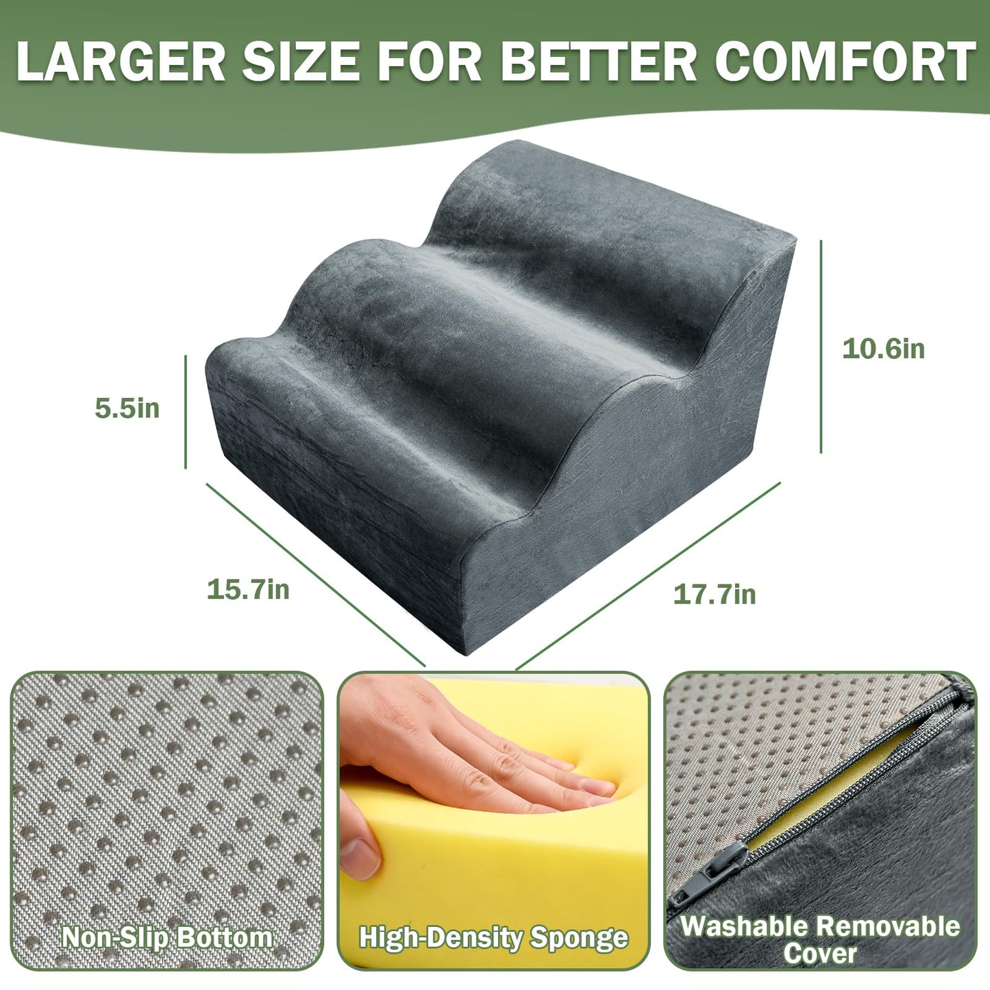 Foot Rest for Under Desk Used to Support The Feet Multi-Functional Three-Layer Footstool with Ergonomic Design