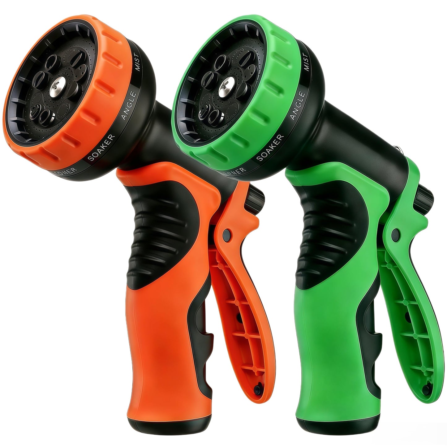 Heyakso Garden Hose Nozzle with 10 Spray Patterns – High Pressure Water Sprayer for Car Washing, Pet Bathing & Lawn Care with Lock Feature & Comfort Grip – Fits All 3/4" Standard Hoses Thread