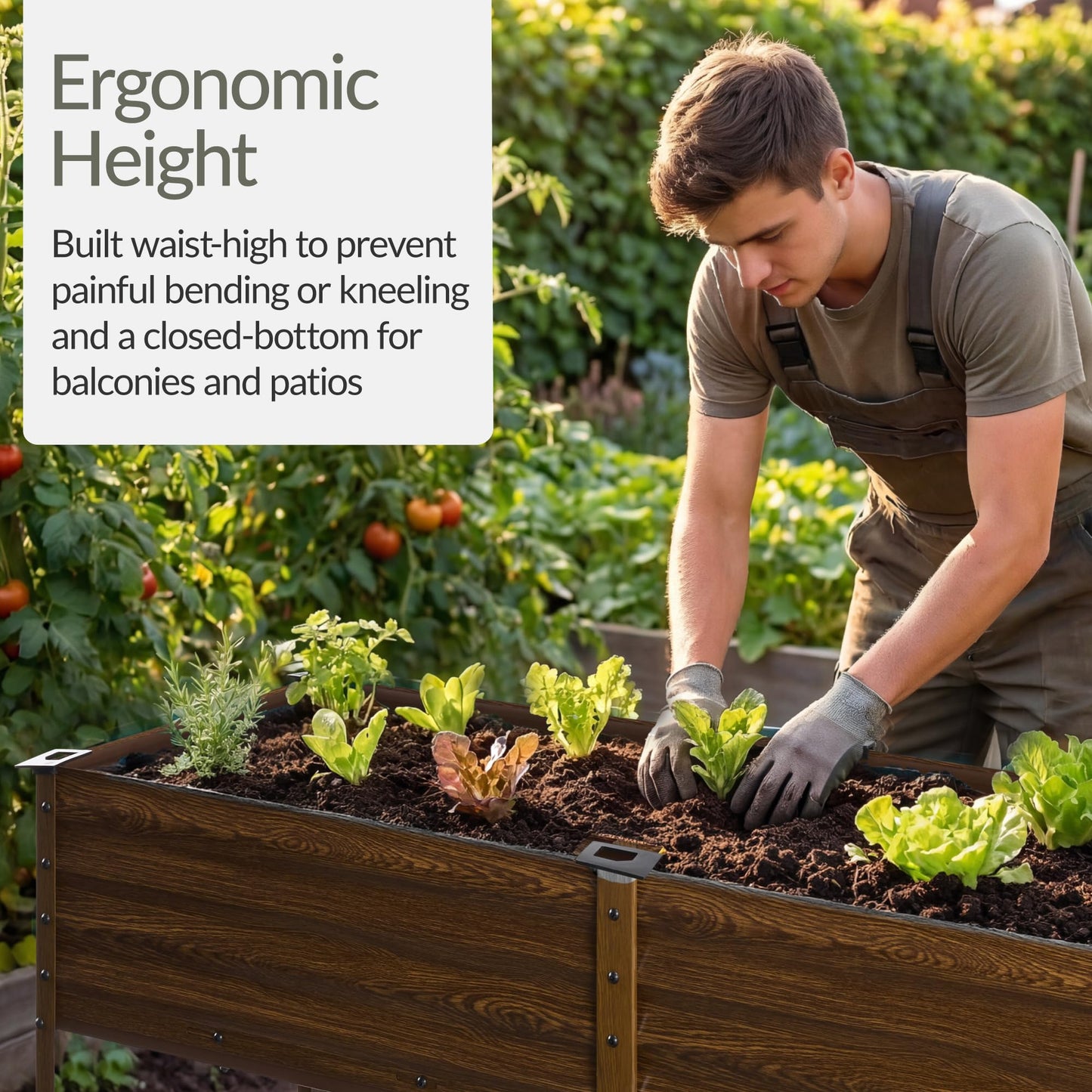 Best Choice Products 72x24x30in Non Toxic Galvanized Raised Garden Bed, Metal Elevated Planter Box, Vegetable Garden, 100% Non Toxic Materials - Wood Grain
