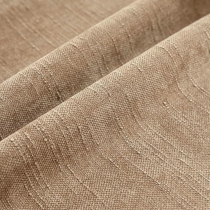 Foindtower Pack of 2 Textured Chenille Throw Decorative Pillow Covers Square Accent Solid Cushion Cover Neutral Farmhouse Pillow Case for Couch Sofa Bedroom Living Room 18x18 Inch,Taupe Khaki Camel